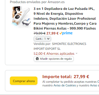 Depiladora de luz pulsada 3 en 1 IPL, nivel de energía 9, dispositivo  indoloro, depilación láser profesional para mujeres y hombres, cuerpo y  cara bikini piernas axila