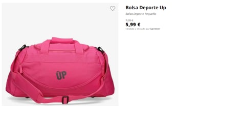 Bolsa de Deporte por 5.99€ en Sprinter