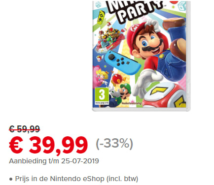 Super Mario Party voor €39,99 ( digitaal )