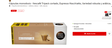 Café con leche formato ahorro pack 3 estuche 16 cápsulas · NESCAFE DOLCE  GUSTO · Supermercado El Corte Inglés El Corte Inglés