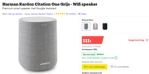 alarm snijden Uitmaken Harman Kardon Citation One Grijs - Wifi speaker voor €111