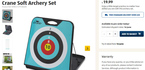 soft archery set argos
