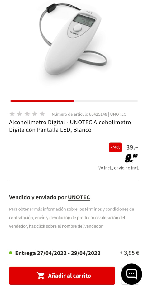 Ducha Led de Unotec 