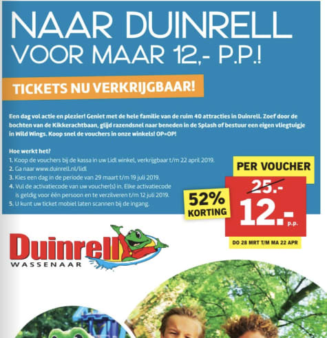 Duinrell ticket voor maar €12 Aanbiedingen