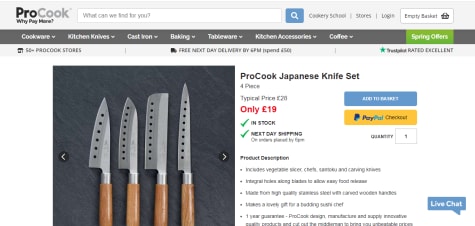 ProCook Japanese Knife Set 4 Piece