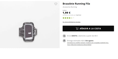 Oferta flash! Brazalete running solo 5.95€ - CholloDeportes