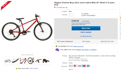 wiggins 26 inch bike