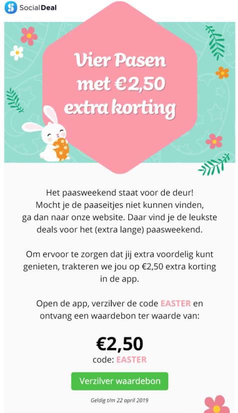€2,50 korting op je bestelling via de app bij Social Deal Aanbiedingen