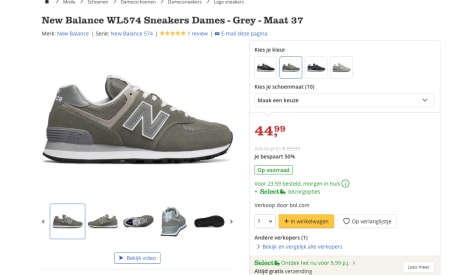 new balance maat 44