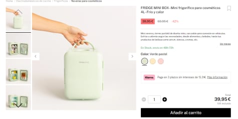 FRIDGE MINI BOX - Mini frigorífico para cosméticos 4 L Frío y