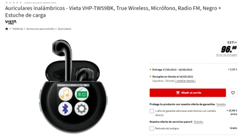 VIETA PRO ALL VHP-TW59BK TRUE WIRELESS NEGRO