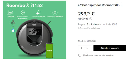 Chollo! iRobot Roomba i1152 - 249€ - Blog de Chollos