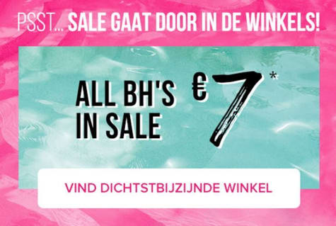 Alle SALE bh's voor €7 Aanbiedingen