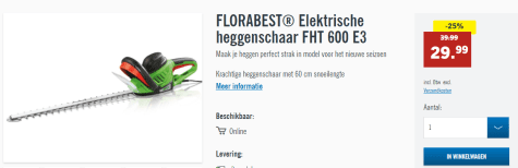 FLORABEST® heggenschaar €29,99