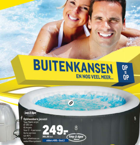 Rechtsaf Reflectie Bang om te sterven Lay-Z-Spa hot tub Miami voor €301,29