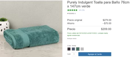 Purely Indulgent Toalla para Baño 76cm x 147cm | Costco M