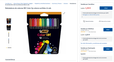 Rotuladores Bic Color Up 12 colores