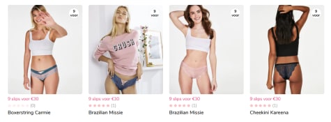9 slips voor €30 bij Hunkemöller Aanbiedingen