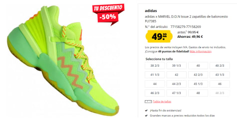 Zapatillas de Baloncesto adidas x MARVEL D.O.N Issue 2 por 49.95€ en  Deporte-Outlet