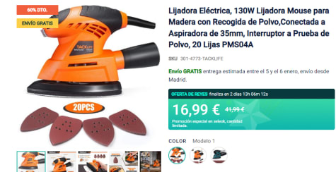 Lijadora Eléctrica 130 W con Ofertas en Carrefour