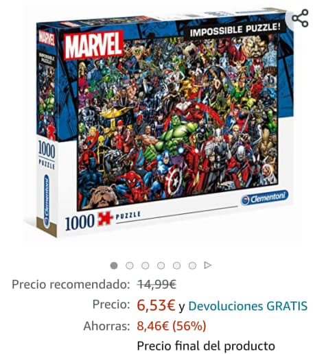 Marvel Puzzle Impossible 1000 Piezas con Ofertas en Carrefour