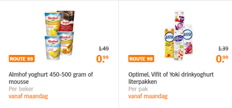 Albert Heijn Route 99 - veel aanbiedingen voor €0,99 Aanbiedingen