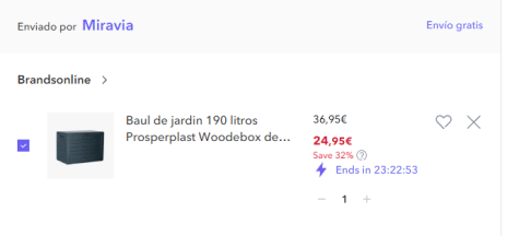 Baúl de jardín Woodebox - Prosperplast