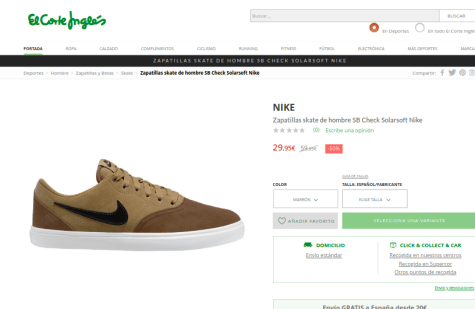 cera camisa realeza Zapatillas NIKE Hombre por 29,95€ en Elcorteingles