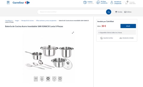 Batería de cocina acero inoxidable 9 pcs - Lexia