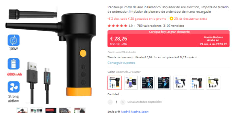 Limpiacristales eléctrico de segunda mano en WALLAPOP