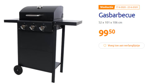 elk Claire winter Gasbarbeque voor €99,50 bij de Action