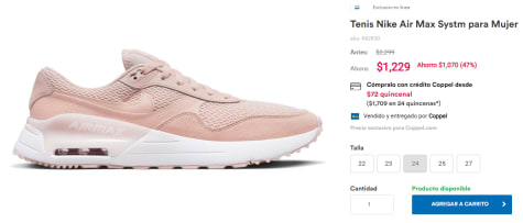 Tenis Nike Air Max Systm para Mujer