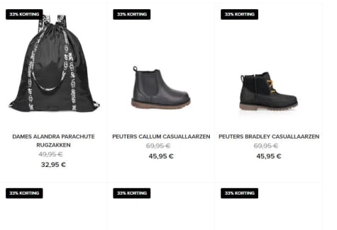33% korting op diverse Uggs + 10% via nieuwsbrief
