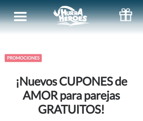 Nuevos CUPONES de AMOR para parejas GRATUITOS! - Hurra Heroes