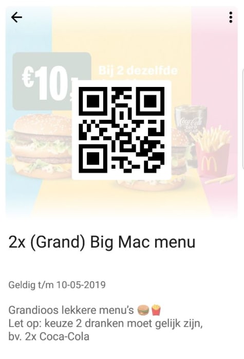 Grand Big Mac voordeelmenu 2 voor €10 Aanbiedingen