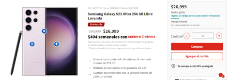 Samsung Galaxy S23 256 GB Libre Verde oferta en Elektra