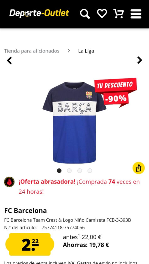 Camiseta bicolor FC Barcelona - Niño