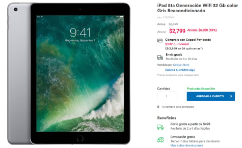 iPad 2 32gb GRIS Reacondicionados 