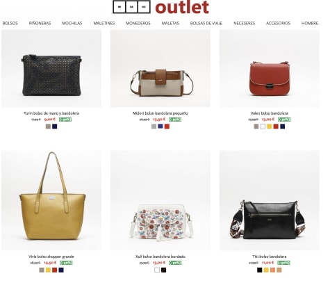 Misako Outlet: Encuentra bolsos,mochilas y complementos al 50% de Descuento