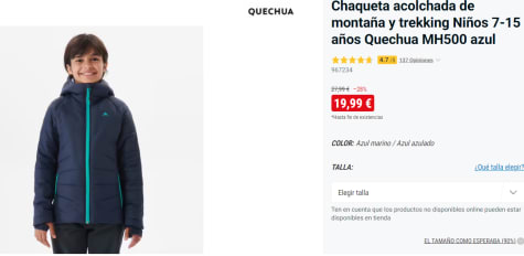 Casaca impermeable con capucha Quechua MH500