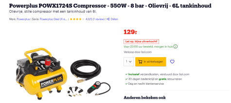 Image of PowerPlus POWX1724S amazon website