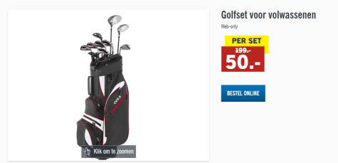 Golfset €50