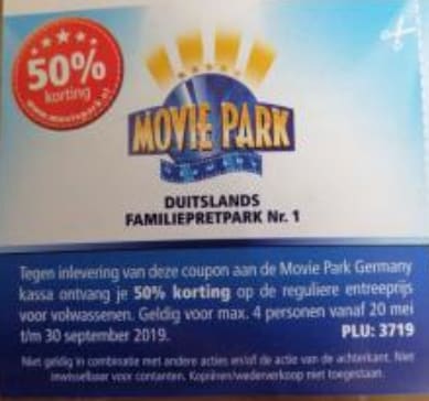 50% Korting op tickets Moviepark Germany Aanbiedingen