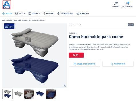 Aldi tiene una cama hinchable para coche