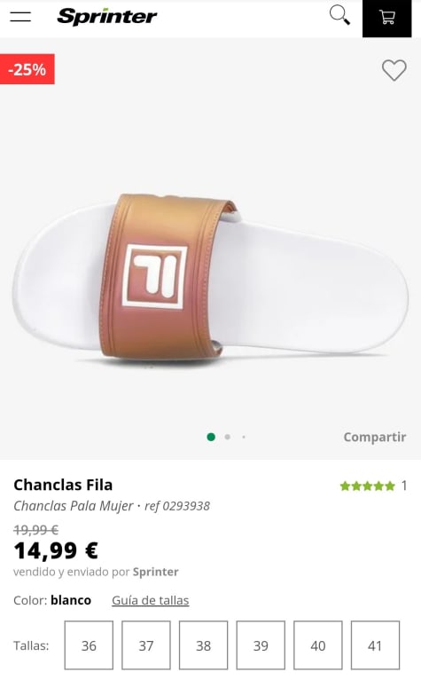 FILA Chanclas de para Mujer por