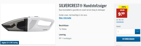 Silvercrest kruimeldief €9,99