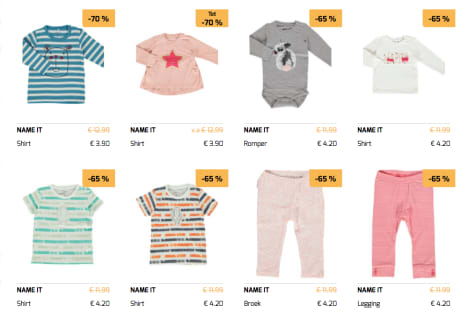 Tot 80% korting op baby- en kinderkleding bij HappyBee Aanbiedingen