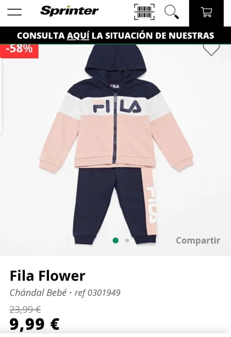 FILA Flower Chándal Bebé por