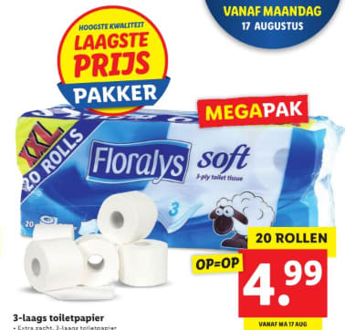 Floralys XXL 20 rollen laags voor