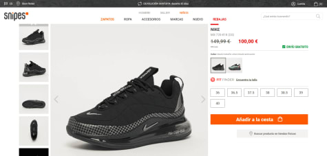 Zapatilas infantiles Nike MX-720 Snipes por 100€